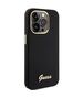 Original Case APPLE IPHONE 15 PRO Guess Hardcase Silicone Script Metal Logo & Frame (GUHCP15LSMBSLK) black 3666339149345