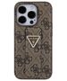 Original Case APPLE IPHONE 15 PRO MAX Guess Hardcase Grip Stand 4G Triangle Strass (GUHCP15XPGS4TDW) brown 3666339197469