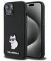 Original Case APPLE IPHONE 15 PLUS Karl Lagerfeld Silicone Choupette Metal Pin (KLHCP15MSMHCNPK) black 3666339166366