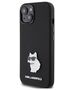 Original Case APPLE IPHONE 15 PLUS Karl Lagerfeld Silicone Choupette Metal Pin (KLHCP15MSMHCNPK) black 3666339166366