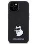 Original Case APPLE IPHONE 15 PLUS Karl Lagerfeld Silicone Choupette Metal Pin (KLHCP15MSMHCNPK) black 3666339166366