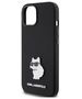 Original Case APPLE IPHONE 15 PLUS Karl Lagerfeld Silicone Choupette Metal Pin (KLHCP15MSMHCNPK) black 3666339166366