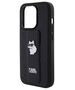 Original Case IPHONE 14 PRO Karl Lagerfeld Hardcase Gripstand Saffiano Choupette Pins (KLHCP14LGSACHPK) black 3666339207410