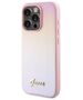 Original Case APPLE IPHONE 15 PRO MAX Guess Hardcase Saffiano Iridescent Script (GUHCP15XPSAIRSP) pink 3666339224813