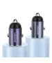 Car Charger 30W PD USB-C + USB Fas Charge With Built-In Ring USAMS C38 CC206CC01 (US-CC206) purple 6958444907949