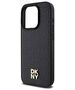 Original Case APPLE IPHONE 15 PRO DKNY Hardcase Leather Pattern Monogram Metal Logo MagSafe (DKHMP15LPSHRPSK) black 3666339261535