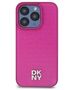 Original Case APPLE IPHONE 15 PRO DKNY Hardcase Leather Monogram Pattern Metal Logo MagSafe (DKHMP15LPSHRPSP) pink 3666339261955