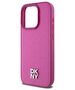 Original Case APPLE IPHONE 15 PRO DKNY Hardcase Leather Monogram Pattern Metal Logo MagSafe (DKHMP15LPSHRPSP) pink 3666339261955