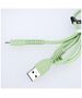 Maxlife MXUC-04 cable USB - microUSB 1,0 m 3A green 5900495875181