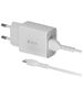 Devia wall charger Smart 2x USB 2,4A white + USB-C cable 6938595364037