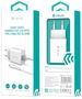 Devia wall charger Smart 2x USB 2,4A white + USB-C cable 6938595364037