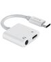 Devia adapter EC610 USB-C - USB-C (port) + jack 3,5mm (port) white 6938595354120