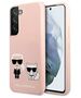 Original Case SAMSUNG GALAXY S22+ PLUS Karl Lagerfeld Hardcase Silicone Ikonik Karl & Choupette (KLHCS22MSSKCI) light pink 3666339046965