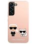 Original Case SAMSUNG GALAXY S22+ PLUS Karl Lagerfeld Hardcase Silicone Ikonik Karl & Choupette (KLHCS22MSSKCI) light pink 3666339046965