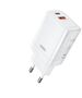 XO wall charger CE16 PD 45W 1x USB-C 1x USB white 6920680849307