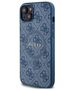 Original Case IPHONE 14 PLUS / 15 PLUS Guess Hardcase 4G Collection Leather Metal Logo MagSafe (GUHMP15MG4GFRB) blue 3666339226619