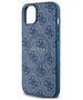 Original Case IPHONE 14 PLUS / 15 PLUS Guess Hardcase 4G Collection Leather Metal Logo MagSafe (GUHMP15MG4GFRB) blue 3666339226619