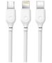 XO cable NB103 3in1 USB - Lightning + USB-C + microUSB 1,0 m 2,1A white 6920680862696