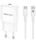 Forever TC-01 PD QC charger 1x USB-C 20W white + USB-C - USB-C cable 20W 5907457738553