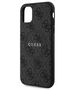 Original Case IPHONE 11 Guess Hardcase 4G Collection Leather Metal Logo MagSafe (GUHMN61G4GFRK) black 3666339226220