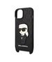 Original Case IPHONE 14 PLUS Karl Lagerfeld Hardcase Monogram Ikonik Patch (KLHCP14MSTKMK) black 3666339098667