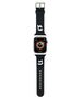 Strap for APPLE WATCH 4 / 5 / 6 / 7 / 8 / SE / ULTRA (42 / 44 / 45 / 49 MM) Karl Lagerfeld Strap 3D Rubber Karl&Choupette Heads (KLAWLSLKCNK) black 3666339190088