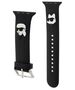 Strap for APPLE WATCH 4 / 5 / 6 / 7 / 8 / SE / ULTRA (42 / 44 / 45 / 49 MM) Karl Lagerfeld Strap 3D Rubber Karl&Choupette Heads (KLAWLSLKCNK) black 3666339190088