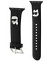 Strap for APPLE WATCH 4 / 5 / 6 / 7 / 8 / SE (38 / 40 / 41 MM) Karl Lagerfeld Strap 3D Rubber Karl&Choupette Heads (KLAWMSLKCNK) black 3666339190071