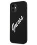 Original Case IPHONE 12 MINI Guess Hardcase Silicone Vintage (GUHCP12SLSVSBW) black 3700740495278