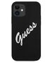 Original Case IPHONE 12 MINI Guess Hardcase Silicone Vintage (GUHCP12SLSVSBW) black 3700740495278