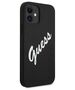 Original Case IPHONE 12 MINI Guess Hardcase Silicone Vintage (GUHCP12SLSVSBW) black 3700740495278