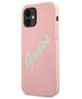 Original Case IPHONE 12 MINI Guess Hardcase Silicone Vintage (GUHCP12SLSVSPG) pink 3700740495186