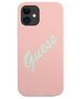 Original Case IPHONE 12 MINI Guess Hardcase Silicone Vintage (GUHCP12SLSVSPG) pink 3700740495186