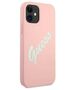 Original Case IPHONE 12 MINI Guess Hardcase Silicone Vintage (GUHCP12SLSVSPG) pink 3700740495186