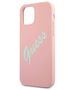 Original Case IPHONE 12 MINI Guess Hardcase Silicone Vintage (GUHCP12SLSVSPG) pink 3700740495186