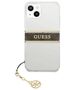 Original Case IPHONE 13 MINI Guess Hardcase 4G Brown Strap Charm (GUHCP13SKB4GBR) transparent 3666339023393