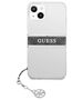 Original Case IPHONE 13 MINI Guess Hardcase 4G Grey Strap Charm (GUHCP13SKB4GGR) transparent 3666339023355