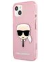 Original Case IPHONE 13 MINI Karl Lagerfeld Hardcase Glitter Karl`s Head (KLHCP13SKHTUGLP) pink 3666339027537