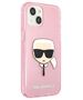 Original Case IPHONE 13 MINI Karl Lagerfeld Hardcase Glitter Karl`s Head (KLHCP13SKHTUGLP) pink 3666339027537