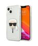 Original Case IPHONE 13 MINI Karl Lagerfeld Hardcase Glitter Karl`s Head (KLHCP13SKHTUGLS) silver 3666339027452