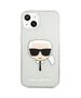 Original Case IPHONE 13 MINI Karl Lagerfeld Hardcase Glitter Karl`s Head (KLHCP13SKHTUGLS) silver 3666339027452