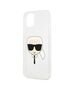 Original Case IPHONE 13 MINI Karl Lagerfeld Hardcase Glitter Karl`s Head (KLHCP13SKHTUGLS) silver 3666339027452