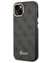 Original Case IPHONE 14 Guess Hard Case 4G Vintage Gold Logo (GUHCP14SHG4SHK) black 3666339065201