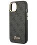 Original Case IPHONE 14 Guess Hard Case 4G Vintage Gold Logo (GUHCP14SHG4SHK) black 3666339065201