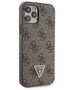 Original Case IPHONE 12 / 12 PRO Guess Hardcase Crossbody 4G Metal Logo (GUHCP12MP4TDSCPW) brown 3666339146856