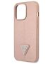 Original Case IPHONE 14 PRO MAX Guess Hardcase Saffianotriangle Logo (GUHCP14XPSATLP) pink 3666339065515