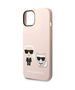 Original Case IPHONE 14 PLUS Karl Lagerfeld Hardcase Silicone Karl & Choupette Magsafe (KLHMP14MSSKCI) pink 3666339078126