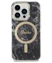 Original Case IPHONE 14 PRO MAX Guess Hardcase Marble MagSafe + Wireless Charger (GUBPP14SHMEACSH) black 3666339103149