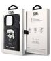 Original Case APPLE IPHONE 15 PRO Karl Lagerfeld Hardcase Saffiano Cardslots and Stand Monogram Ikonik Patch (KLHCP15LSAKKNSCK) black 3666339169497