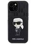 Original Case APPLE IPHONE 15 Karl Lagerfeld Hardcase Saffiano Cardslots and Stand Monogram Ikonik Patch (KLHCP15SSAKKNSCK) black 3666339169473